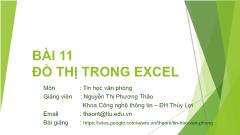 Bài giảng Tin học văn phòng - Bài 11: Đồ thị trong Excel - Nguyễn Thị Phương Thảo