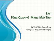 Bài giảng Tin văn phòng 2 - Bài 1: Tổng quan về mạng máy tính - Thiều Quang Trung