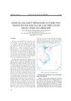 Đánh giá độ nguy hiểm động đất khu vực thành phố Hà Nội và lân cận trên cơ sở thuật toán tất định mới