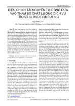 Điều chỉnh tài nguyên tự động dựa vào tham số chất lượng dịch vụ trong Cloud Computing