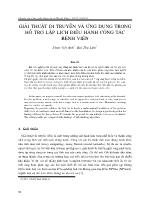 Giải thuật di truyền và ứng dụng trong hỗ trợ lập lịch điều hành công tác bệnh viện