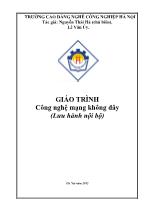 Giáo trình Công nghệ mạng không dây