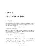 Giáo trình Đồ thị và các thuật toán - Chương 2: Các số cơ bản của đồ thị