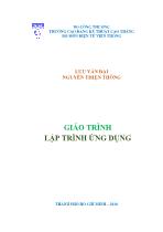 Giáo trình Lập trình ứng dụng (Phần 1)