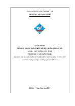 Giáo trình mô đun Phân tích thiết kế hệ thống thông tin