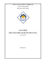 Giáo trình Phân tích thiết kế hướng đối tượng