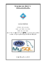 Giáo trình PHP và MySQL (Mới)