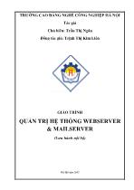 Giáo trình Quản trị hệ thống Webserver & MailServer