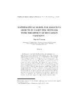 Mathematical model for malicious objects in computer network with the effect of education campaign