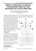 Msrtia: A proposal to reduce the response time for load balancing on cloud computing