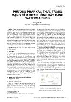 Phương pháp xác thực trong mạng cảm biến không dây bằng Watermarking