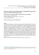 Research on effects of geo-hydrodynamics on topographic changes in the estuary of Cua Dai, Quang Nam province