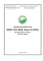 Sách giao bài tập môn Tin học đại cương