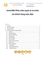 SuiteCRM - Phần mềm quản lý và chăm sóc khách hàng toàn diện