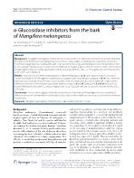 Α-Glucosidase inhibitors from the bark of Mangifera mekongensis