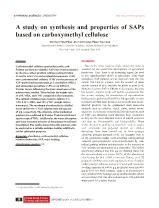 A study on synthesis and properties of SAPs based on carboxymethyl cellulose