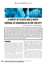 A survey of plastic bag & waste disposal by households in Cần Thơ city