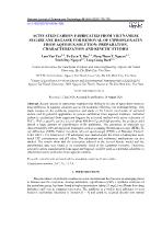 Activated carbon fabricated from Vietnamese sugarcane bagasse for removal of ciprofloxacin from aqueous solution: Preparation, characterization and kinetic studies