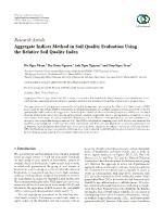 Aggregate indices method in soil quality evaluation using the relative soil quality index