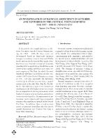 An investigation of rainfall deficiency in october and november in the central Vietnam during the 1997 - 1998 El Nino event