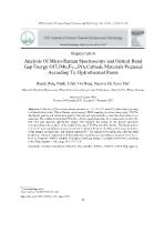 Analysis of micro-Raman spectroscopy and optical band gap energy of LiMnxFe1-xPO4 cathode materials prepared according to hydrothermal route