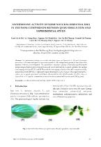 Antioxidant activity of some natural essential oils in Vietnam: Comparison between QSAR simulation and experimental study