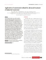 Application of constructed wetland for advanced treatment of industrial wastewater