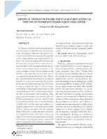 Artifical neuron network for flood forecasting as inflow of pleikrong reservoir in Poko river