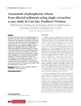 Assessment of phosphorus release from alluvial sediments using single extraction: A case study in Can Gio, Southern Vietnam