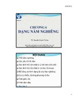 Bài giảng Bản đồ và bản đồ địa chất - Chương 6: Dạng nằm nghiêng - Nguyễn Huỳnh Thông