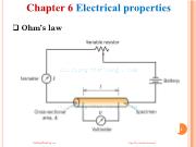 Bài giảng Vật liệu học - Chapter 6: Electrical properties - Nguyễn Văn Dũng