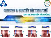 Bài giảng Vật liệu học - Chương 2: Khuyết tật tinh thể - Nguyễn Văn Dũng