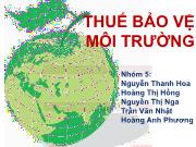 Bài thuyết trình Thuế bảo vệ môi trường