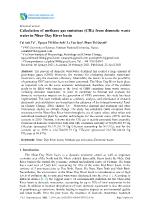 Calculation of methane gas emissions (CH4) from domestic waste water in Nhue-Day River basin