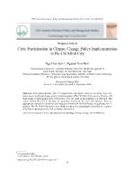 Civic participation in climate change policy implementation in Ho Chi Minh city