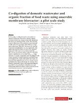 Co-digestion of domestic wastewater and organic fraction of food waste using anaerobic membrane bioreactor: A pilot scale study