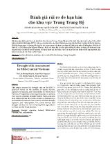 Đánh giá rủi ro do hạn hán cho khu vực Trung Trung Bộ