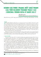 Đánh giá thực trạng kết quả tham gia thử nghiệm thành thạo các chương trình Hóa lý năm 2017