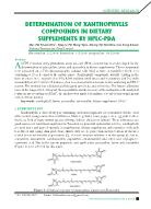 Determination of xanthophylls compounds in dietary supplements by HPLC-PDA