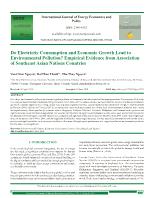 Do electricity consumption and economic growth lead to environmental pollution? Empirical evidence from association of Southeast Asian Nations countries