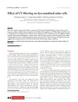 Effect of UV filtering on dye-sensitised solar cells