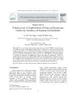 Enhancement in graphitization of ordered mesoporous carbon by assistance of soybean oil surfactant