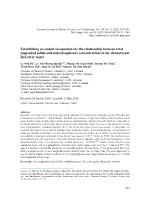 Establishing an empirical equation for the relationship between total suspended solids and total phosphorus concentrations in the downstream Red river water