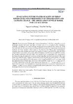 Evaluating future water quality of urban rivers in Ha Noi under effect of urbanization and climate change - The application of weap model for Cau Bay river