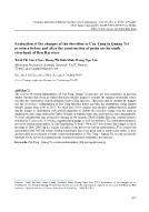 Evaluation of the changes of the shoreline in Cua Tung in Quang Tri province before and after the construction of groin on the south riverbank of Ben Hai river