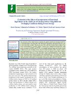 Evaluation of the effect of incorporation of functional ingredients on the shelf life of chicken patties using different packaging conditions during frozen storage