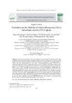 Evaluation on the stability of amine-mesoporous silica adsorbents used for CO2 capture