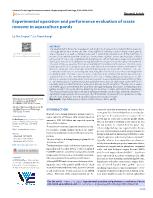 Experimental operation and performance evaluation of waste remover in aquaculture ponds