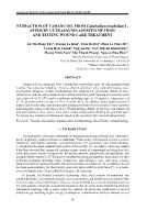 Extraction of tamanu oil from Calophyllum inophyllum L. seeds by ultrasound-assisted method and testing wound care treatment