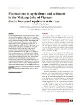 Fluctuations in agriculture and sediment in the Mekong delta of Vietnam due to increased upstream water use